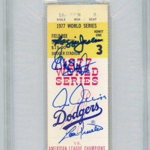 Sports Reggie Jackson / Greg Nettles / Lou Pinella / Chris Chambliss 1977 Ny Yankees World Series Ticket