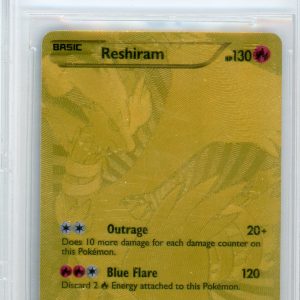 Pokémon Reshiram Pokemon Black & White Legendary Treasures Gold Secret Rare #114/113 8.5