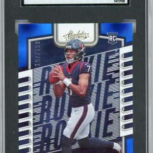 Sports Panini Cj Stroud 2023 Panini Absolute Blue Diamond Rookie Card #'D 197/199 SGC 10