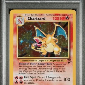 Pokémon Charizard PokéMon Base Set 2 Holo #4/130 PSA 8