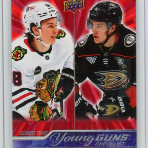 Hockey 23-24 Ud Series 2 Young Guns Checklist Bedard Carlsson Outburst Red 25/25