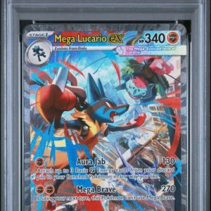 Pokémon Mega Lucario EX PokéMon Mega Evolution Special Illustration Rare #179/132 PSA 10
