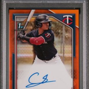 Baseball Bowman Carlos Silva 2024 Bowman Chrome Prospects Au-Orange /25 PSA 10