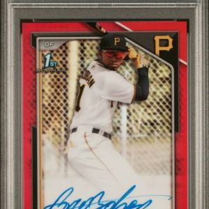 Baseball Bowman Bralyn Brazoban 2024 1st Bowman Chrome Autograph Red Ref. #'D 2/5 PSA 10