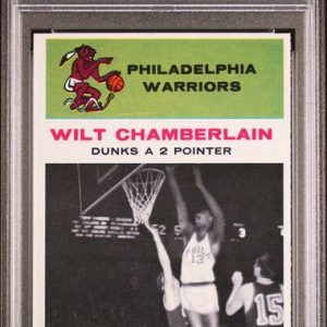 Basketball Wilt Chamberlain In Action 1961 Fleer #47 PSA 7