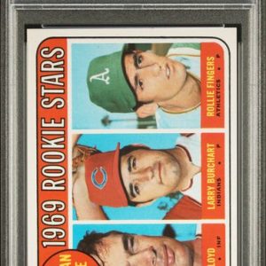Baseball Topps Al Rookies Bob Floyd Larry Burchant Rollie Fingers 1969 Topps #597 PSA 8